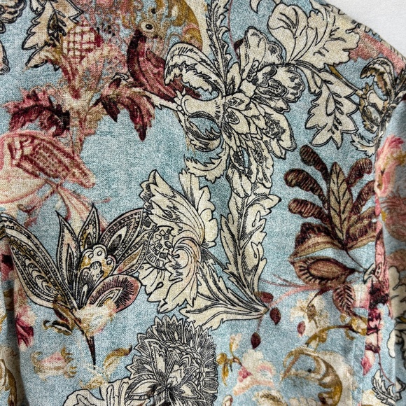 Chico's Womens Linen 3/4 Sleeve No Iron Button Shirt Sz L/ 12 Breathable Preppy - Picture 2 of 10